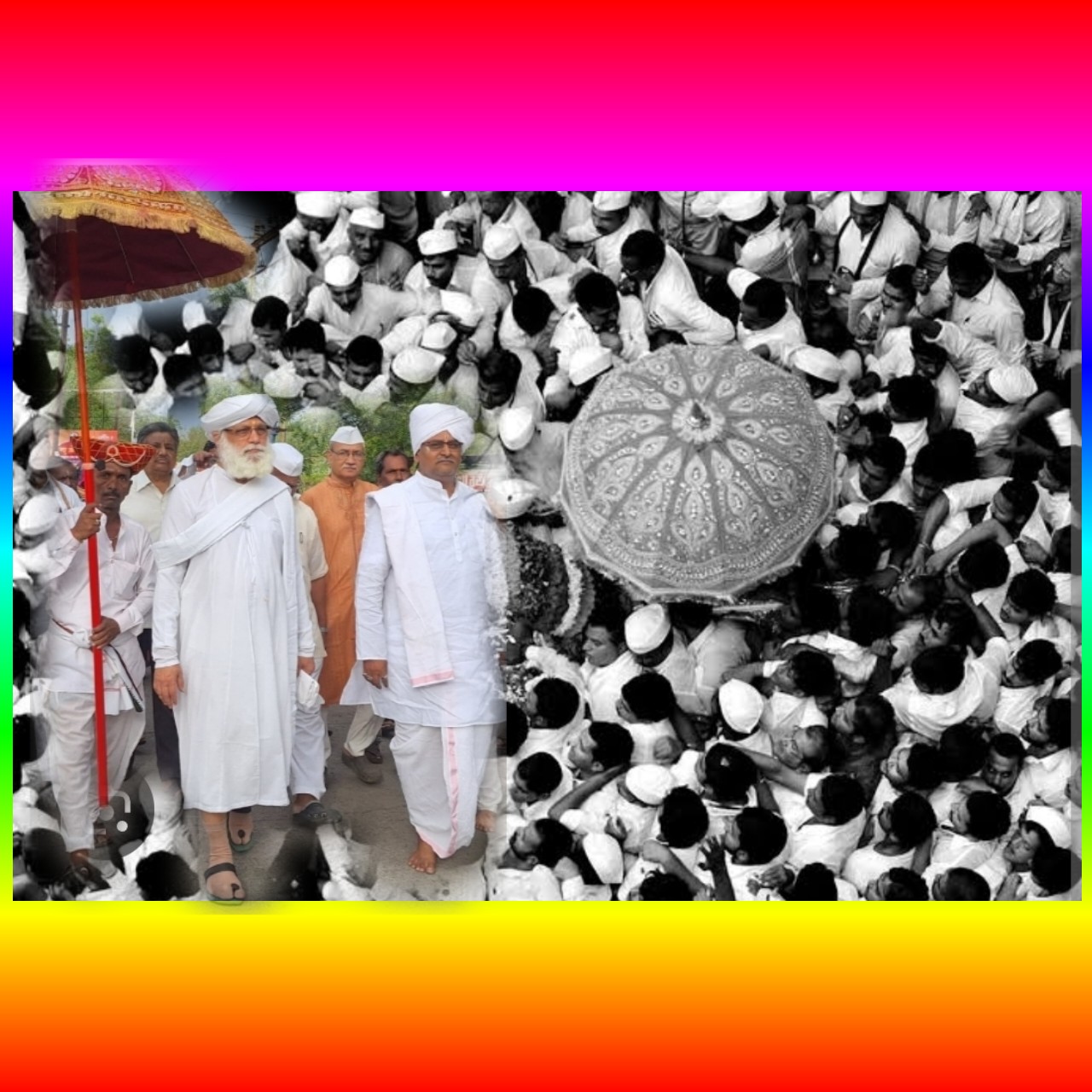 टाळ मृदूंगाच्या गजरात गुरू प्रसाद महाराज यांनी शिष्य बेलापूरकर महाराजांचे अमळनेर वेशीवर केले स्वागत…पांडुरंगाच्या जयघोषने आज निघणार पालखी.