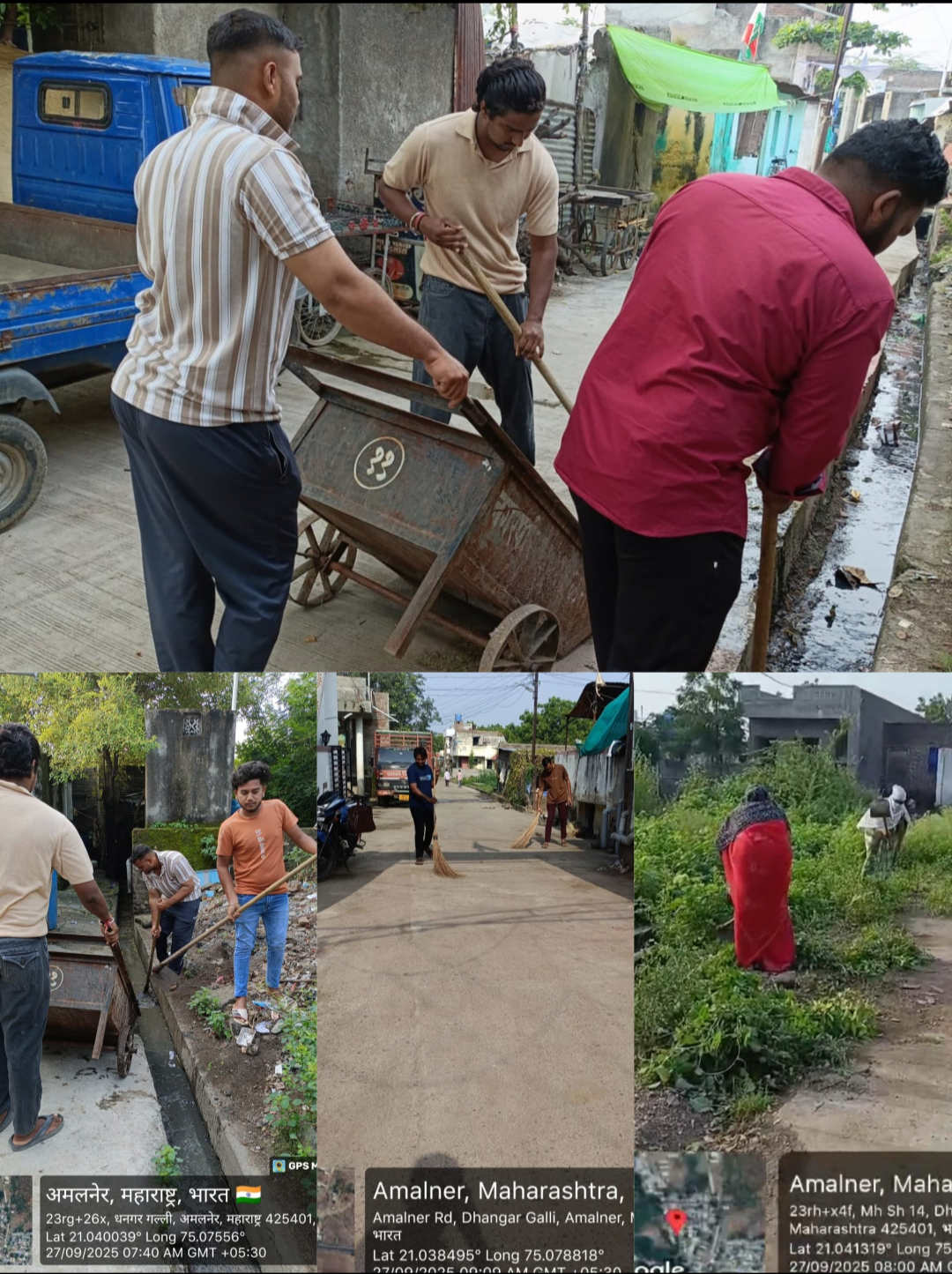 सणा सुदुच्या काळात रोगराई आटोक्यात आणण्यासाठी न पा ची स्वच्छता मोहीम..