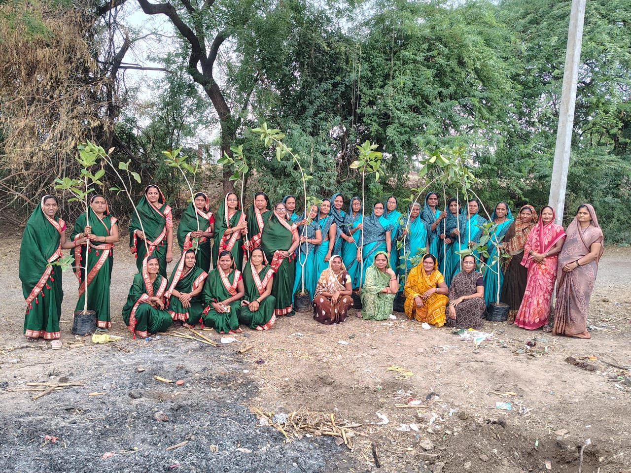 पारंपरिक सणाला पर्यावरणाची जोड! अमळनेर तालुक्यात महिला शेतकरी गटांतर्फे ३० वटवृक्षांची लागवड